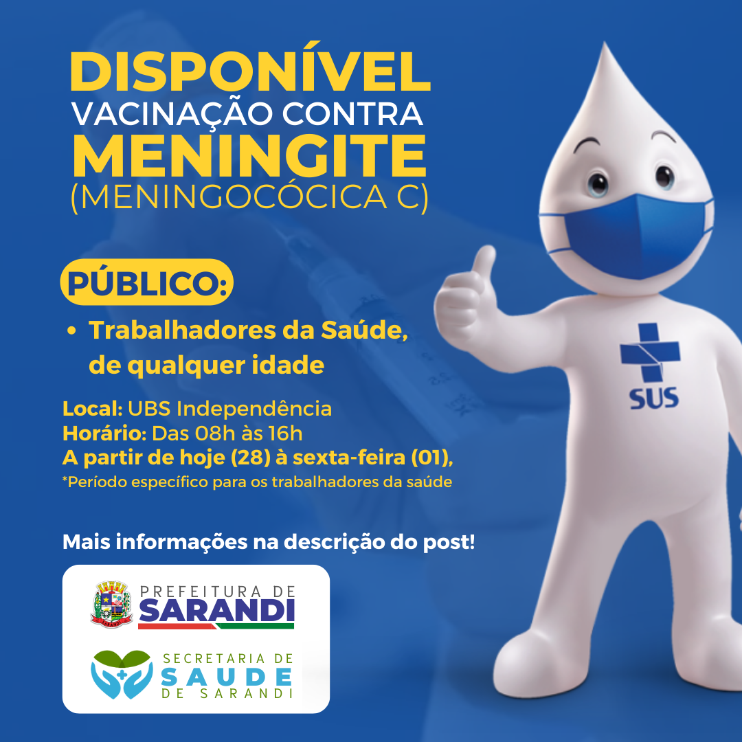 Vacinação contra Meningite para Profissionais de Saúde